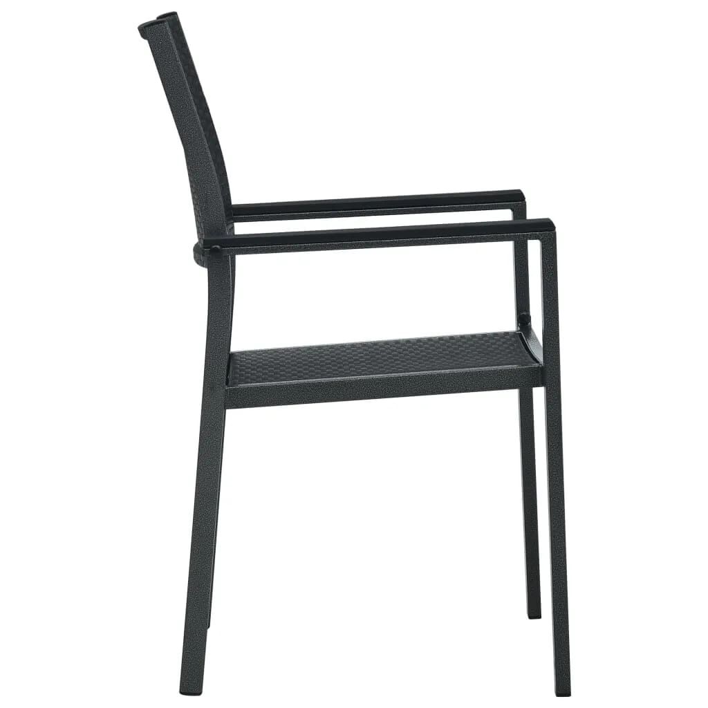 vidaXL 3 Piece Garden Dining Set Black