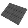 vidaXL Decking Tiles 6 pcs WPC 60x30 cm 1.08 m² Black