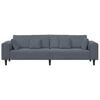 vidaXL Velvet Sofa with Cushion Dark Grey 208 cm Velvet