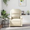 vidaXL Recliner Chair Cream Faux Leather
