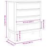 vidaXL Chest of Drawers FLORO Wax Brown Solid Wood Pine