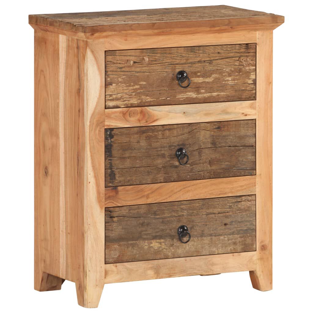vidaXL Sideboard 60x33x75 cm Solid Acacia Wood and Reclaimed Wood