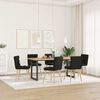 vidaXL Dining Chairs 6 pcs Black Fabric