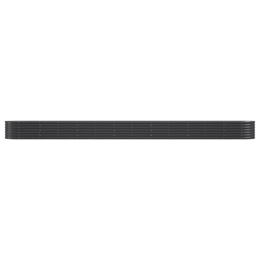 vidaXL Garden Raised Bed Powder-coated Steel 512x80x36 cm Anthracite