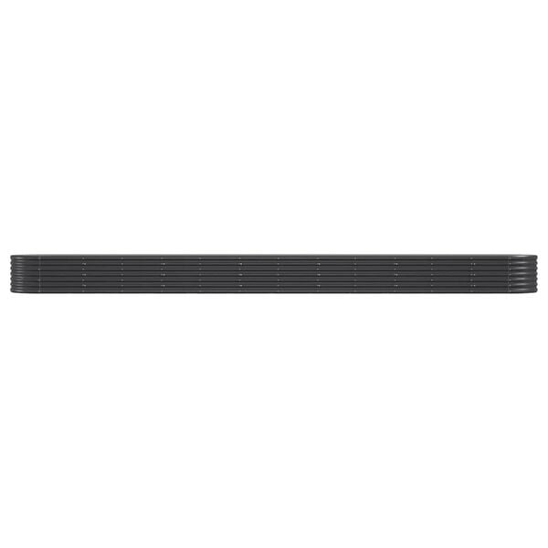 vidaXL Garden Raised Bed Powder-coated Steel 512x80x36 cm Anthracite