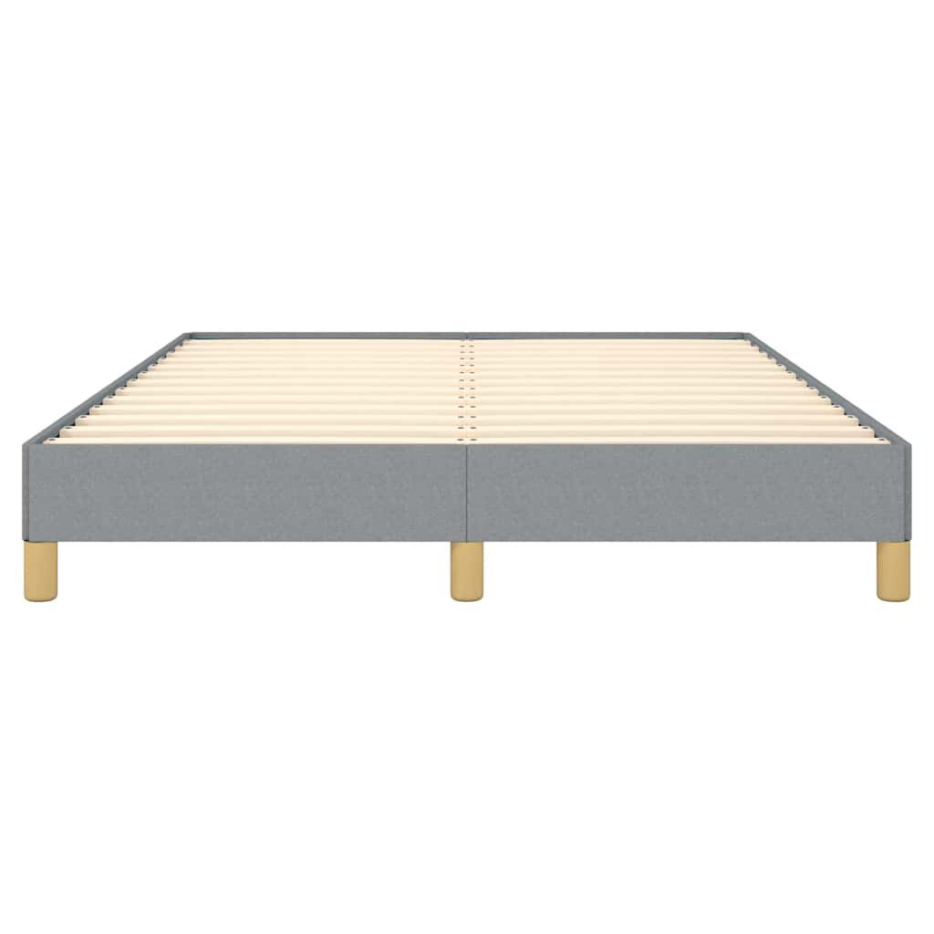 vidaXL Bed Frame without Mattress Light Grey 137x190 cm Full Fabric