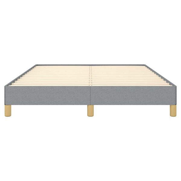 vidaXL Bed Frame without Mattress Light Grey 137x190 cm Full Fabric