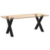 vidaXL Dining Table Legs X-Shaped 2 pcs Black 70x(72-73) cm Steel