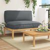 vidaXL Sofa Set Plain Anthracite 120 x 92 x 69 cm Solid Acacia Wood