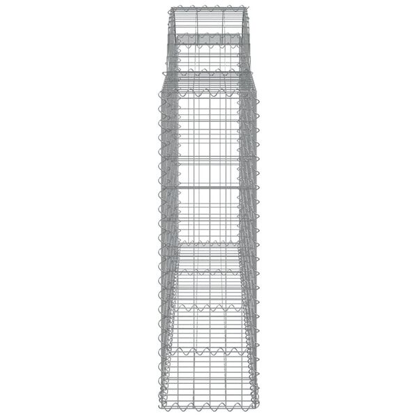 vidaXL Arched Gabion Baskets 2 pcs 200x30x100/120 cm Galvanised Iron