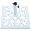 vidaXL Umbrella Base White 12 kg 49 cm Cast Iron