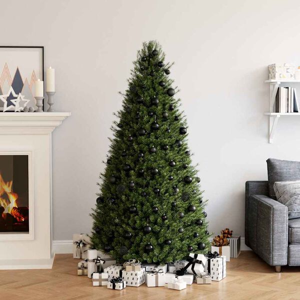 vidaXL 100 Piece Christmas Ball Set Black