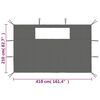 vidaXL Gazebo Sidewalls with Windows 2 pcs Anthracite