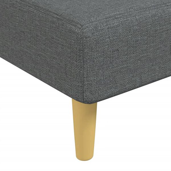 vidaXL Chaise Longue Dark Grey Fabric