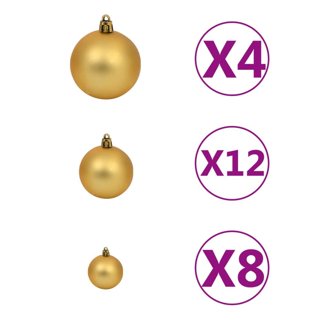 vidaXL 100 Piece Christmas Ball Set 3/4/6 cm Brown/Bronze/Gold