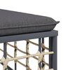 vidaXL 3 Piece Garden Lounge Set with Cushions Anthracite Poly Rattan
