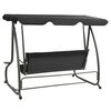 vidaXL Outdoor Swing Bench with Canopy Anthracite