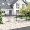 vidaXL Double Door Fence Gate with Spear Top 400x149.5 cm