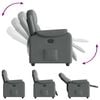 vidaXL Recliner Chair Dark Grey Fabric