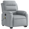 vidaXL Electric Stand up Massage Recliner Chair Light Grey Fabric