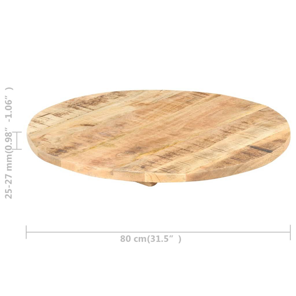 vidaXL Table Top Ø80x(2.5-2.7) cm Solid Mango Wood