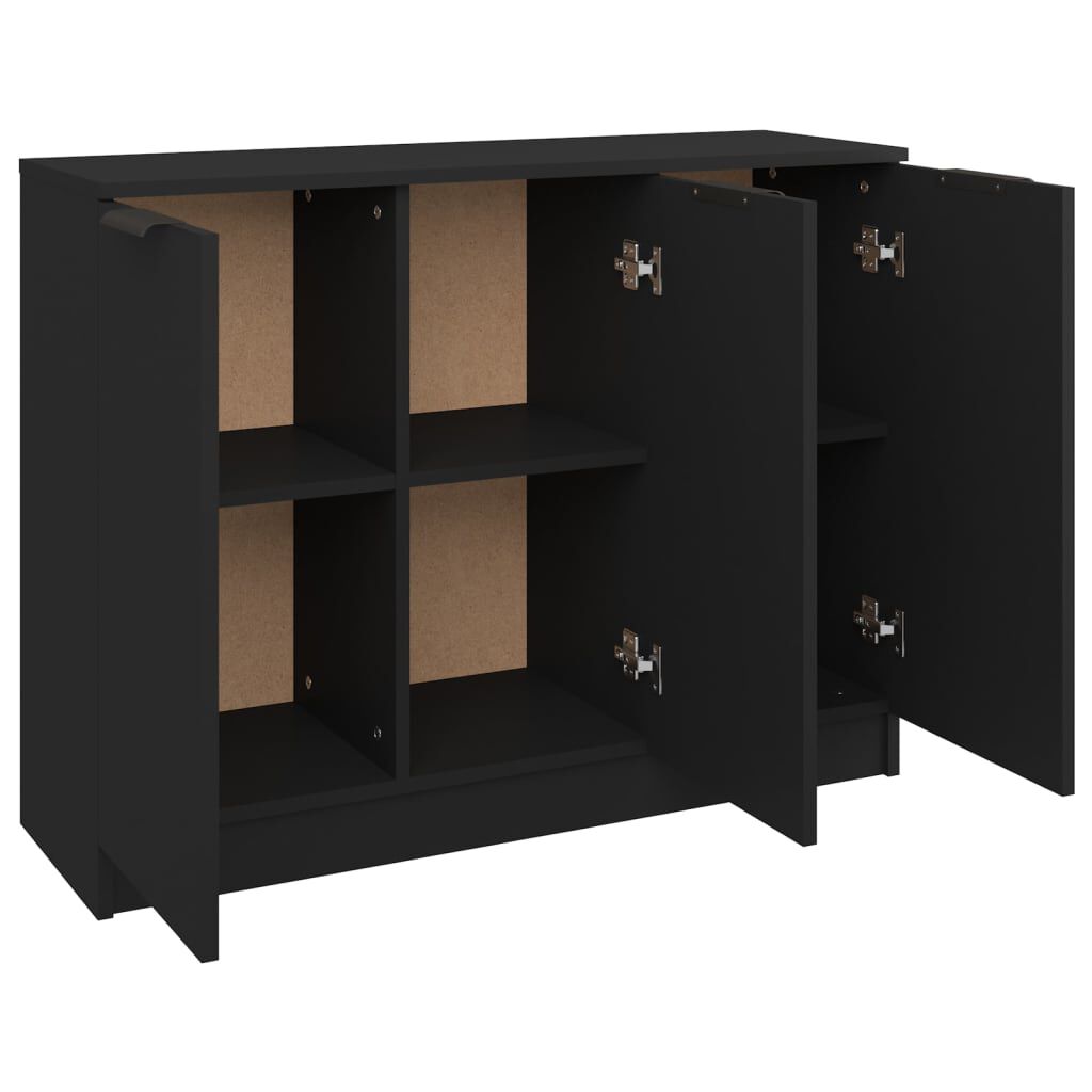 vidaXL Sideboard Black 90.5x30x70 cm Engineered Wood