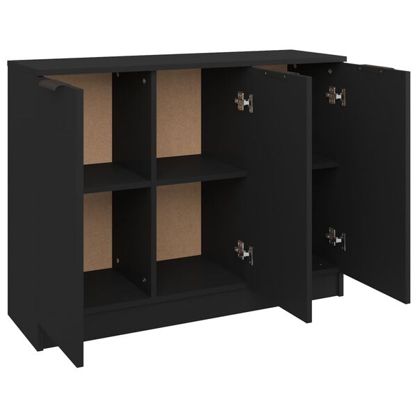 vidaXL Sideboard Black 90.5x30x70 cm Engineered Wood