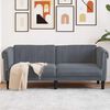 vidaXL Sofa 2-Seater Dark Grey Velvet