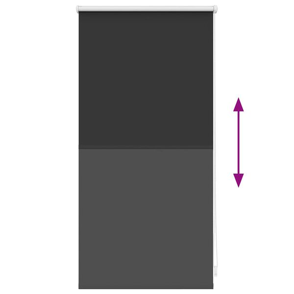 Roller Blind Blackout 40 x 100 cm Black