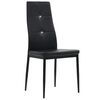 vidaXL Dining Chairs 4 pcs Black Faux Leather(US only)