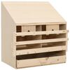 vidaXL Chicken Laying Nest 2 Compartments 63x40x65 cm Solid Pine Wood