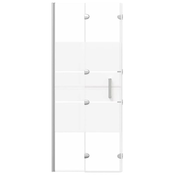 vidaXL Folding Shower Enclosure ESG 120x140 cm White