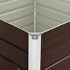 vidaXL Raised Garden Bed Brown 100x100x77 cm Galvanised Steel