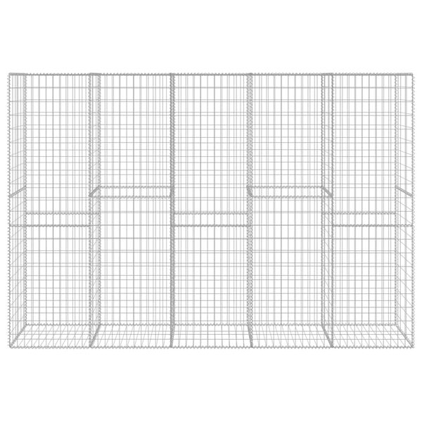 vidaXL Gabion Wall with Cover Galvanised Steel 300x50x200 cm
