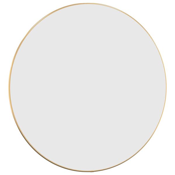 vidaXL Wall Mirror Gold Ø 60 cm Round