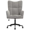 vidaXL Relaxing Chair Light Grey Velvet