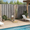 vidaXL Outdoor Shower Grey 50x55x224 cm Poly Rattan and Acacia Wood