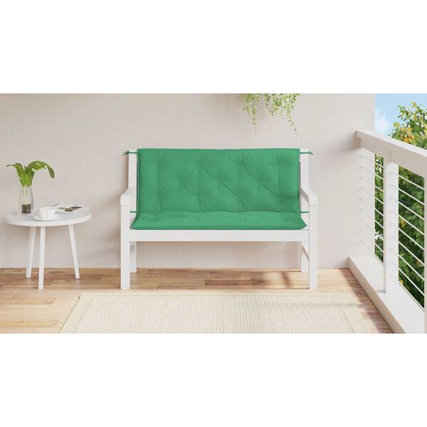 vidaXL Garden Bench Cushion Green 120x(50+50)x7cm Oxford Fabric