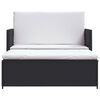 vidaXL 2 Piece Garden Lounge Set with Cushions Poly Rattan Black