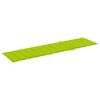 vidaXL Sun Lounger with Bright Green Cushion Solid Teak Wood