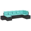 vidaXL Sofa Set with Cushion 5 pcs Poly Rattan