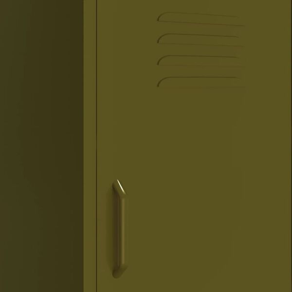 vidaXL Storage Cabinet Olive Green 42.5x35x101.5 cm Steel
