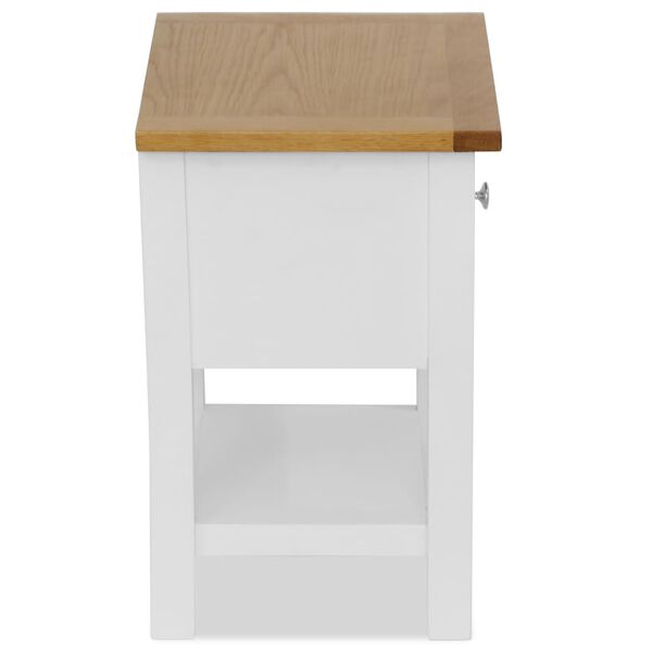 vidaXL Nightstands 2 pcs 36x30x47 cm Solid Oak Wood