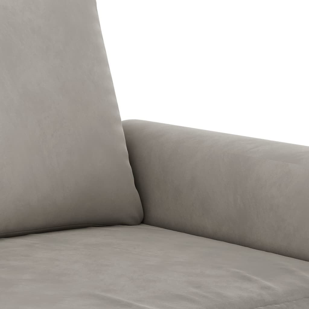 vidaXL 2-Seater Sofa Light Grey 140 cm Velvet