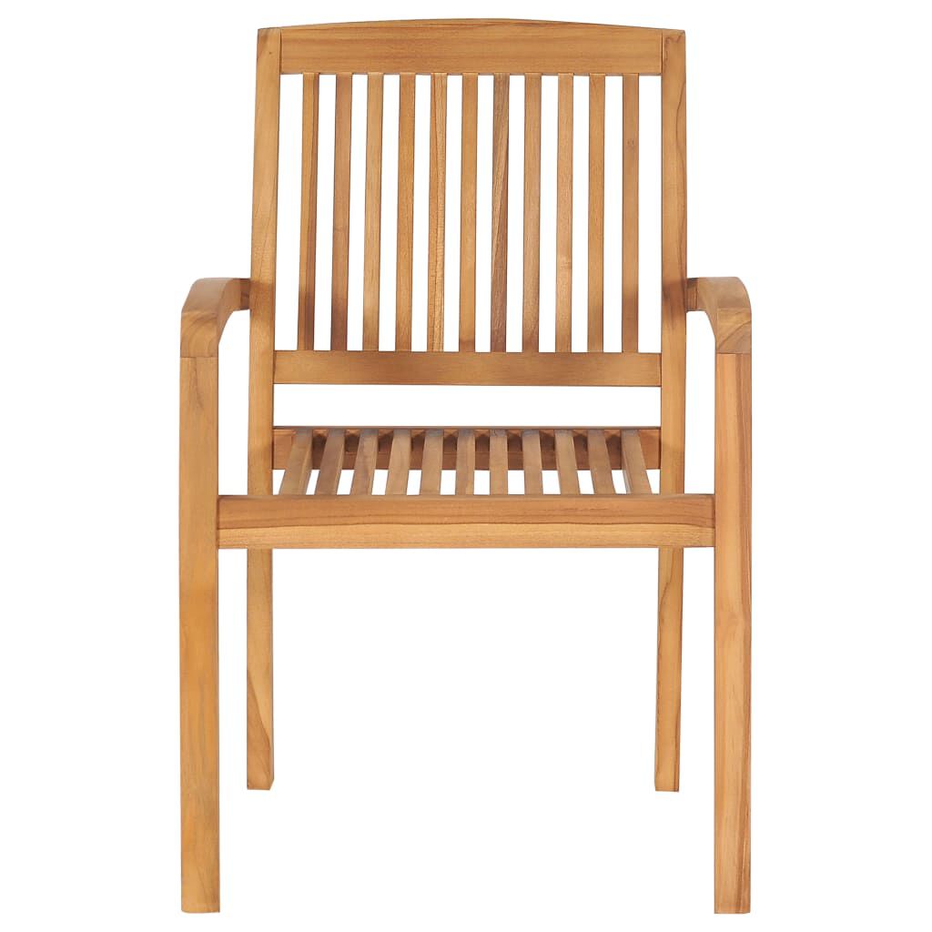 vidaXL Garden Chairs 2 pcs with Taupe Cushions Solid Teak Wood
