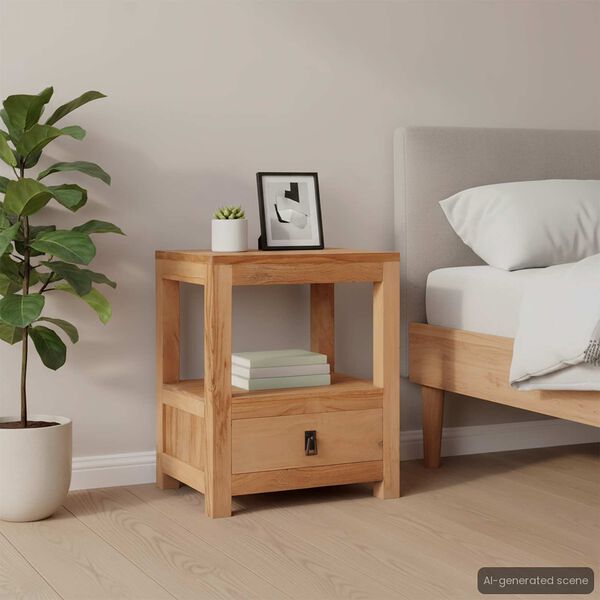 vidaXL bedside Cabinet 40x30x50 cm Solid Teak Wood