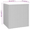 vidaXL Side Table Black 40x37x40.5 cm Poly Rattan and Tempered Glass