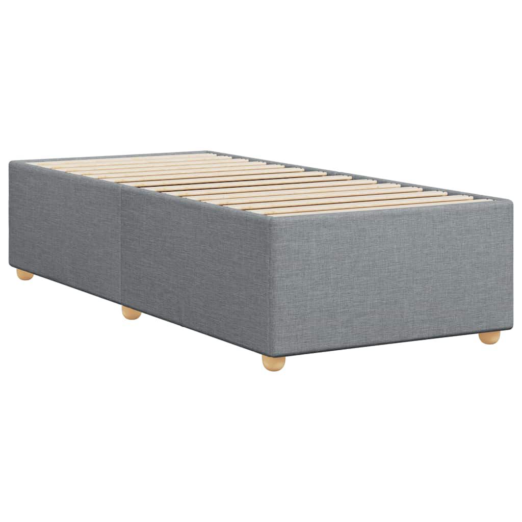 vidaXL Bed Frame without Mattress Light Grey Twin XL Fabric