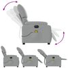 vidaXL Electric Massage Recliner Chair Light Grey Fabric