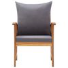 vidaXL Garden Chairs with Cushions 2 pcs Solid Acacia Wood